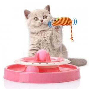 Jucarie Interactiva Miau Miau pentru Pisici, Soricel si Minge 1 Jucarie Interactiva Miau Miau pentru Pisici, Soricel si Minge 1