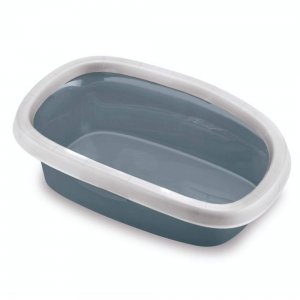 Litiera Stefanplast pentru Pisici Sprint 20, Alb cu Albastru Metalic, Dimensiune 39x58x17 cm Litiera Stefanplast pentru Pisici Sprint 20, Alb cu Albastru Metalic, Dimensiune 39x58x17 cm