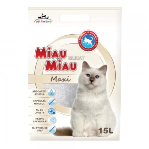 Asternut Igienic Silicatic Miau Miau pentru Pisci, 15 L Asternut Igienic Silicatic Miau Miau pentru Pisci, 15 L