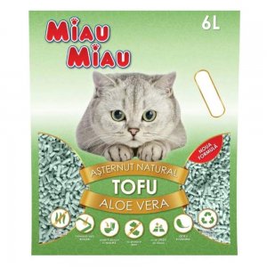 Asternut Igienic Miau Miau pentru Pisici Tofu Aloe Vera, 6 L Asternut Igienic Miau Miau pentru Pisici Tofu Aloe Vera, 6 L