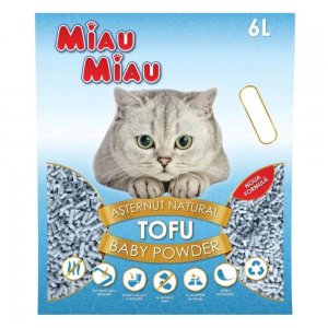 Asternut Igienic Miau Miau pentru Pisici Tofu Baby Powder, 6 L Asternut Igienic Miau Miau pentru Pisici Tofu Baby Powder, 6 L