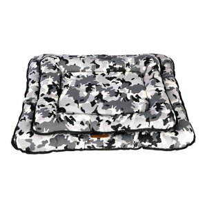 Perna pentru Caini si Pisici 4 Dog Deluxe Camouflage M, Gri cu Negru, 70x48 cm Perna pentru Caini si Pisici 4 Dog Deluxe Camouflage M, Gri cu Negru, 70x48 cm