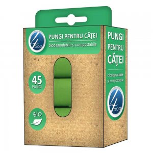 Pungi Igienice 4 Dog Biodegradabile, 3 Role x 15 Pungi Pungi Igienice 4 Dog Biodegradabile, 3 Role x 15 Pungi