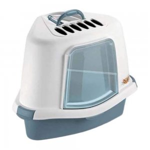 Litiera cu acoperis Stefanplast Sprint Corner Plus, Blue, 40x56x40 cm Litiera cu acoperis Stefanplast Sprint Corner Plus, Blue, 40x56x40 cm