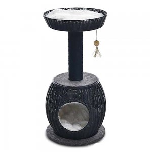 Ansamblu pentru Pisici Miau Miau Joaca si Culcus Ratan, 39x39x80 cm Ansamblu pentru Pisici Miau Miau Joaca si Culcus Ratan, 39x39x80 cm