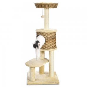 Ansamblu pentru Pisici Miau Miau Model Copac, 49x49x120 cm Ansamblu pentru Pisici Miau Miau Model Copac, 49x49x120 cm