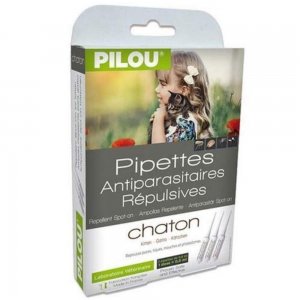 Pipeta Antiparazitara Pilou pentru Pisici, Junior, 3x1 ml Pipeta Antiparazitara Pilou pentru Pisici, Junior, 3x1 ml