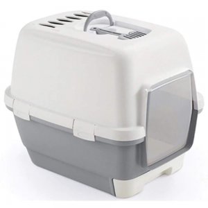 Litiera cu Acoperis Stefanplast Cathy Clever, Gri, 58x45x48 cm Litiera cu Acoperis Stefanplast Cathy Clever, Gri, 58x45x48 cm