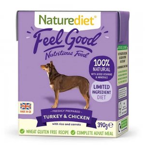Pate Naturediet Feel Good cu Curcan si Pui, 390 g Pate Naturediet Feel Good cu Curcan si Pui, 390 g