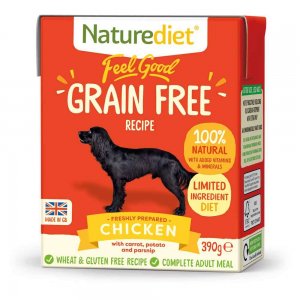 Pate Naturediet Grain Free Feel Good Pui, 390 g Pate Naturediet Grain Free Feel Good Pui, 390 g