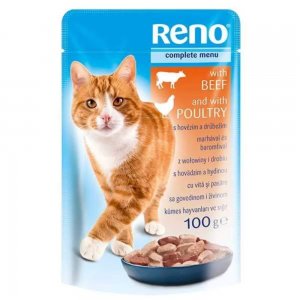 Hrana Umeda pentru Pisici Reno Cat cu Vita si Pui, 100 g Hrana Umeda pentru Pisici Reno Cat cu Vita si Pui, 100 g