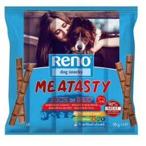 Recompense pentru Caini Reno Dog Snack Meaty Beef Sticks, 55 g