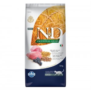 Hrana Uscata Farmina pentru Pisici N&D Ancestral Adult cu Miel, Alac, Ovaz si Afine, 10 kg