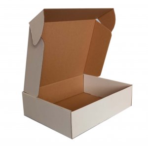 Cutii cu Autoformare din Carton Micro Albit Lucios, Dimensiuni 330x240x65 mm, 30 Buc/Set