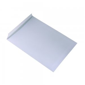 Plic C4, 229 x 324 mm, alb, banda silicon, 100 g/mp, 25 bucati/set