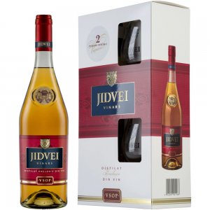 Vinars Jidvei VSOP cu Doua Pahare, Alcool 42%, Cantitate 700 ml