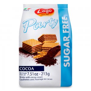 Napolitane Gastone Lago Party cu Crema de Cacao Fara Zahar, Cantitate 213 g Napolitane Gastone Lago Party cu Crema de Cacao Fara Zahar, Cantitate 213 g