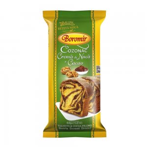 Cozonac Boromir, Crema de Nuca si Cacao, Cantitate 450 g