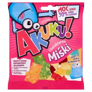 Jeleuri Akuku cu Zahar Redus, Culoare Roz, Cantitate 90 g Jeleuri Akuku cu Zahar Redus, Culoare Roz, Cantitate 90 g