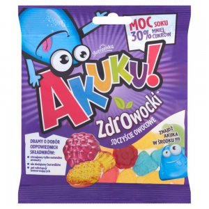 Jeleuri Akuku cu Zahar Redus, Culoare Mov, Cantitate 90 g Jeleuri Akuku cu Zahar Redus, Culoare Mov, Cantitate 90 g