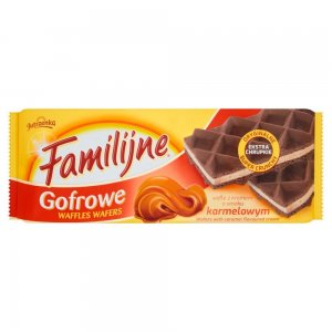 Family Wafers, Napolitane, Crema de Caramel. Cantitate 140 g