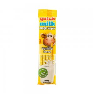 Pai Umplute cu Granule cu Gust de Vanilie QuickMilk, Cantitate 30 g Pai Umplute cu Granule cu Gust de Vanilie QuickMilk, Cantitate 30 g