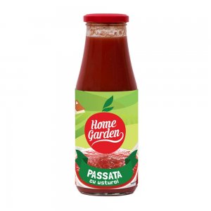 Passata Suc de Rosii Home Garden cu Usturoi, Cantitate 700 g