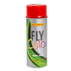 Vopsea Spray Decorativa Fly Color Acrilica, RAL 3020 Rosu Trafic, 400 ml
