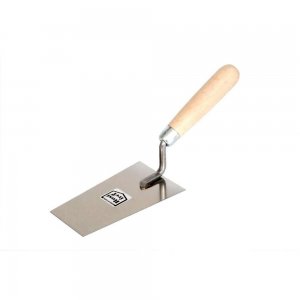 Mistrie Instar Trapezoidala din Inox cu Maner din Lemn, 160 mm Mistrie Instar Trapezoidala din Inox cu Maner din Lemn, 160 mm