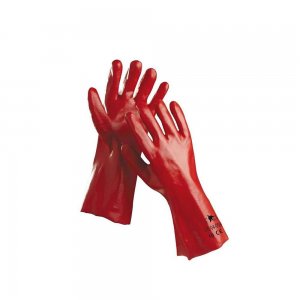 Manusi Fridrich&Fridrich Tricot Imersate in PVC RedstartLight HS-04-004, Marimea 10, Culoare Rosu