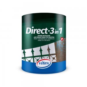 Vopsea Vitex Email Anticoroziva Lucioasa Direct 3 in 1, 55 Negru, 750 ml