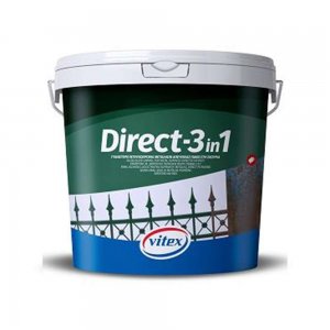 Vopsea Vitex Email Anticoroziva Lucioasa Direct 3 in 1, 55 Negru, 2,5 L