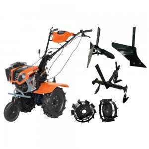 Wolfson - Motocultor Imperio Cu Far Si Accesorii  (plug, Rarita, Roti De Transport 5,00x8, Roti Meta