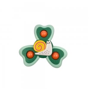 Spinner pentru Copii, Melc, 3 Laturi, Silicon Verde Spinner pentru Copii, Melc, 3 Laturi, Silicon Verde