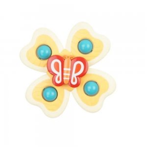 Spinner pentru Copii, Fluture, 4 Laturi, Silicon Galben Spinner pentru Copii, Fluture, 4 Laturi, Silicon Galben