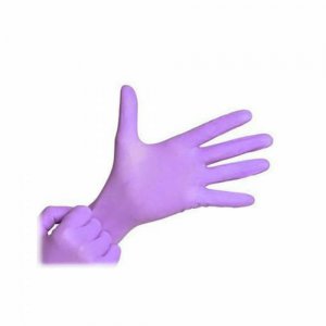 Set 100 Manusi Nitril Nepudrate, Marime M, Culoare Lila, Manusi de Unica Folosinta, Manusi din Nitril, Manusi pentru Catering