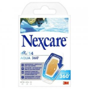 Set 14 Plasturi NEXCARE Aqua 360, Plasture, Plasturi Impermeabili, Plasturi Rezistenti la Apa, Plasturi pentru Protectie, Plasturi Protectori, Plasturi pentru Uz General, Set de Plasturi Rezistenti la Apa