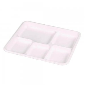 Set 50 Tavi Biodegradabile, 5 Compartimente, Trestie de Zahar Set 50 Tavi Biodegradabile, 5 Compartimente, Trestie de Zahar