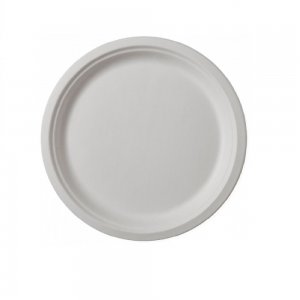 Farfurie Rotunda, Ø 22cm, 50 Buc/Set, Farfurii Biodegradabile Albe din Trestie de Zahar - Farfurii Ecologice si Compostabile 