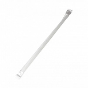 Paie Biodegradabile Albe din Hartie, 6x197 mm, 300 Buc/Set, Paie Ambalate Individual - Paie Ecologice