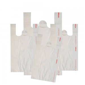 Set 50 de Pungi Biodegradabile BrandPaper, 30x9x60 cm, Albe, Pungi Biodegradabile, Sacose din Plastic Bio, Pungi ECO, Plase Ecologice, Sacose Biodegradabile din Porumb, Saci Biodegradabili, Sacose Tip Maieu Bio