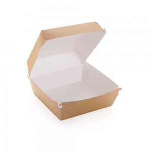 Cutii Hamburger, 120x120x85 mm, 100 Buc/Bax, Model Neimprimat, Cutie pentru Hamburger - Ambalaje Fast Food, Ambalaje Catering
