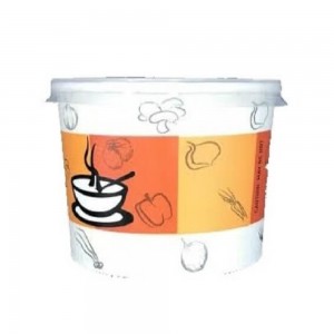 Bol pentru Supa din Carton Imprimat cu Capac, 11x7 cm, 100 Buc/Bax - Caserole Catering Bol pentru Supa din Carton Imprimat cu Capac, 11x7 cm, 100 Buc/Bax - Caserole Catering
