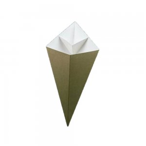 Set 100 Conuri pentru Cartofi cu Sosiera, 250 cc, Carton Kraft GC1, 290 g/m² Set 100 Conuri pentru Cartofi cu Sosiera, 250 cc, Carton Kraft GC1, 290 g/m²
