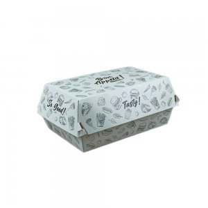 Set 100 Cutii pentru Meniu Urban, 210x130x90 mm, Carton Alb Imprimat Set 100 Cutii pentru Meniu Urban, 210x130x90 mm, Carton Alb Imprimat