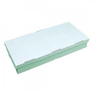 Set 100 Cutii cu Capac, 455x200x70 mm, Carton Alb Set 100 Cutii cu Capac, 455x200x70 mm, Carton Alb