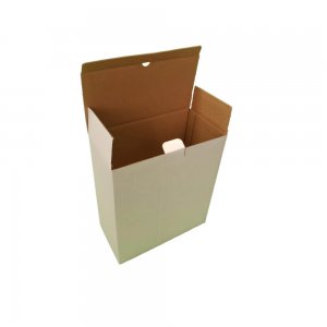 Set 100 Cutii cu Preformare, 390x260x235 mm, Carton Alb/Natur Set 100 Cutii cu Preformare, 390x260x235 mm, Carton Alb/Natur