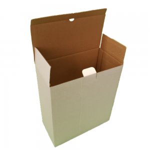 Set 100 Cutii cu Preformare, 86x86x155 mm, Carton Alb/Natur Set 100 Cutii cu Preformare, 86x86x155 mm, Carton Alb/Natur