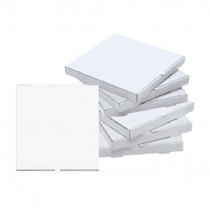 Set 500 Cutii Pizza Albe, 24x3.5x24 cm - Ambalaje Alimentare din Carton Alb Set 500 Cutii Pizza Albe, 24x3.5x24 cm - Ambalaje Alimentare din Carton Alb