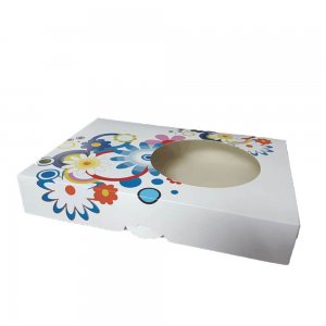 Set 25 Cutii Prajituri, 350x250x60 mm, Model Floral, cu Fereastra Set 25 Cutii Prajituri, 350x250x60 mm, Model Floral, cu Fereastra